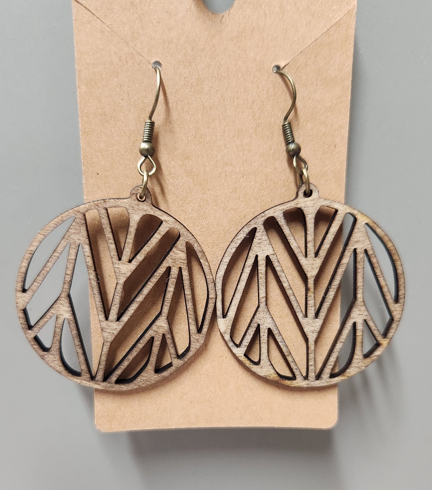geometric wooden earrings